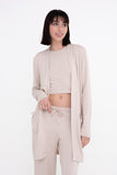 LOUNGE OPEN FRONT CARDIGAN TOP