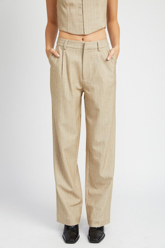 LOOSE FIT PINSTRIPE PANTS – DDMINE