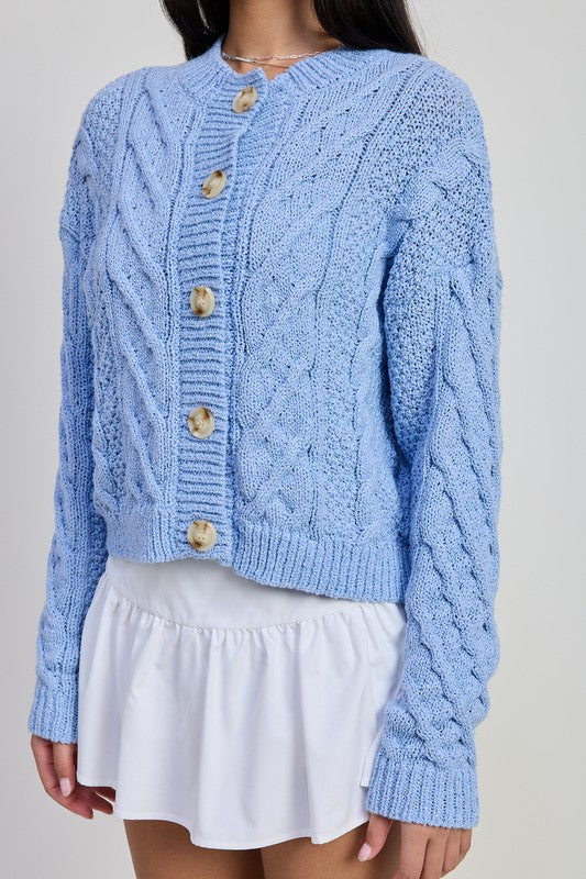 CHUNKY CABLE KNIT CARDIGAN – SHOP DDMINE