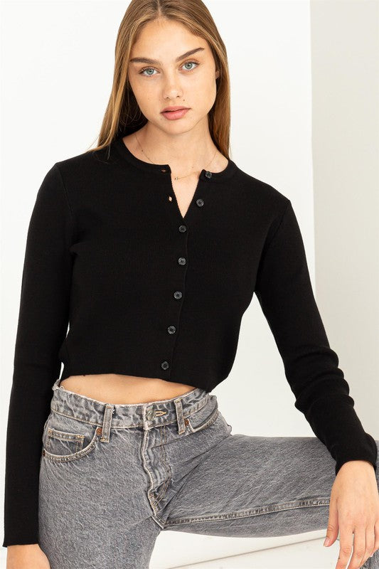 Snap Button Long Sleeve Sweater Cardigan – Niobe Clothing