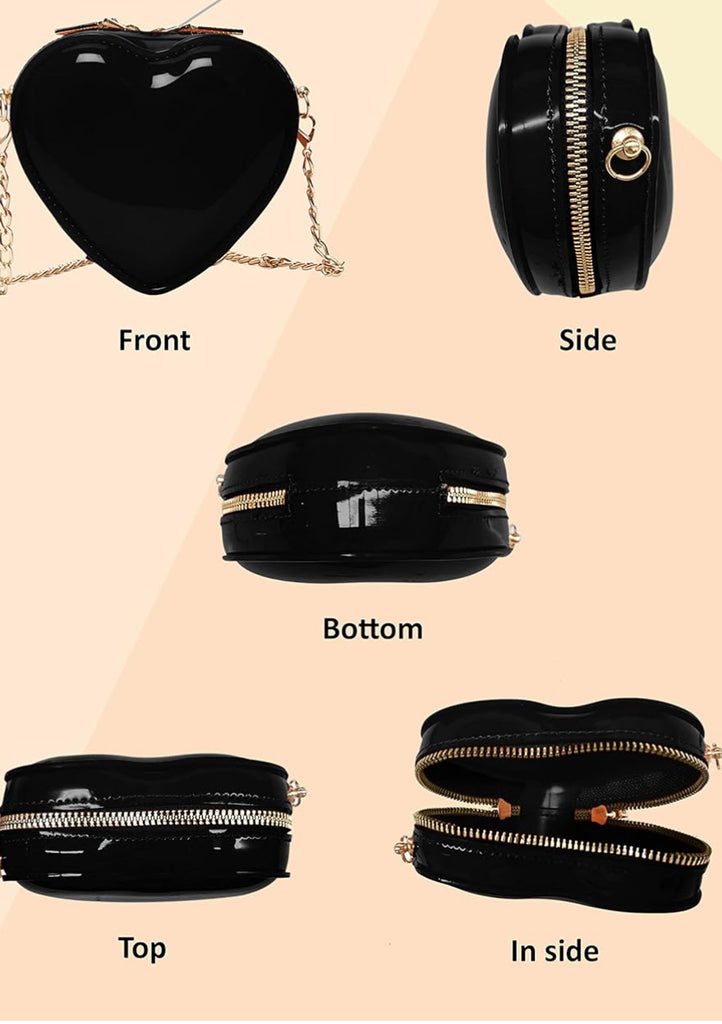 Borsa A Tracolla A Forma Di Cuore Con Paillettes Per Bambine - Mini Borsa Graziosa E Lucida - Foto 11