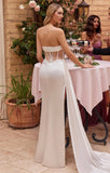 STRAPLESS CORSET BODICE GOWN