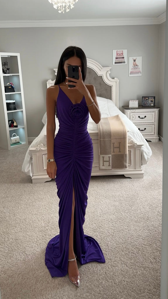 dusky purple dress Orla Dusky Purple Regular Embroidered Dress