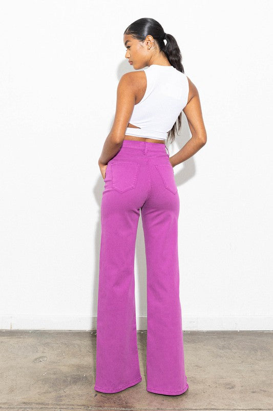 FRONT SLIT WIDE LEG TENCEL PANTS – SHOP DDMINE