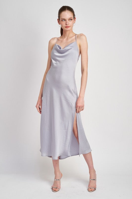Aly Satin Cowl Neck Slip Mini Dress – Girls Will Be Girls