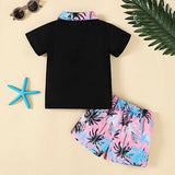BABY BOY TROPICAL SHORT SLEEVE TOP AND SHORTS SET