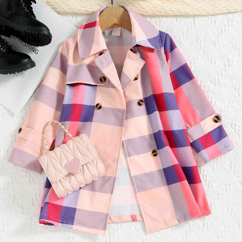 PRINTED COLLARED TRENCH COAT