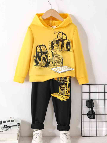 GRAPHIC HOODIE AND PANT SET