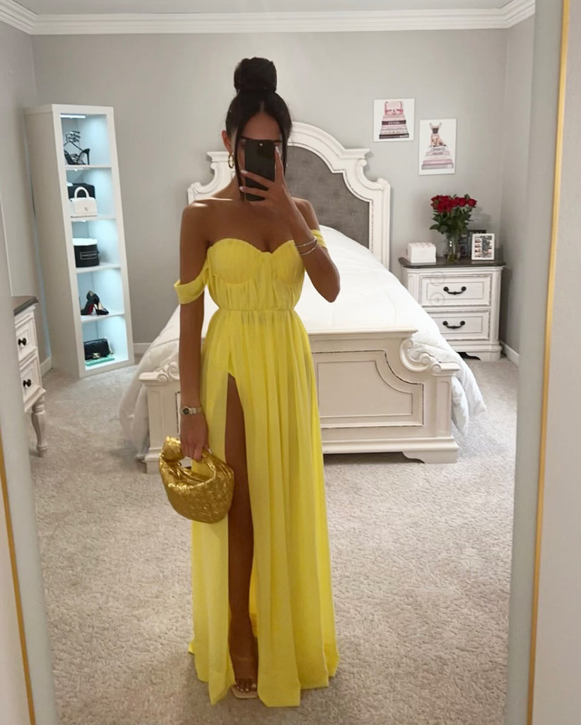 Maxi yellow deals dress