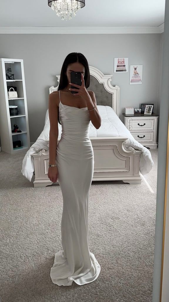 FITTED SATIN SLIP GOWN