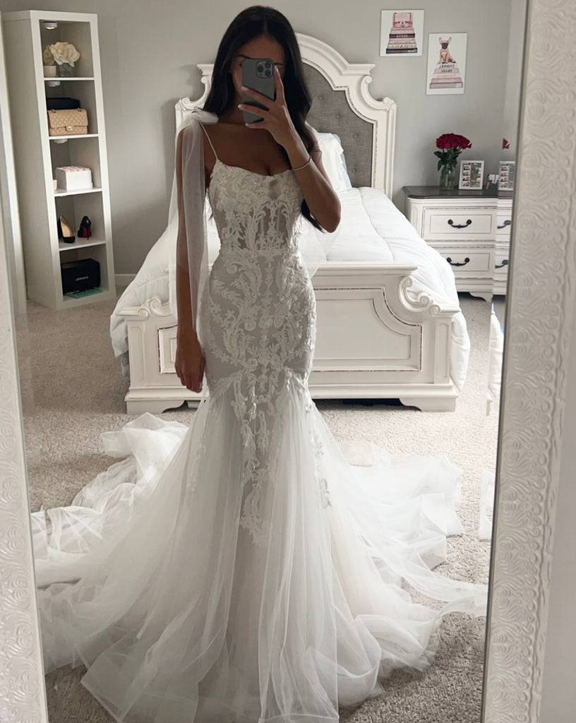 bustier wedding dress