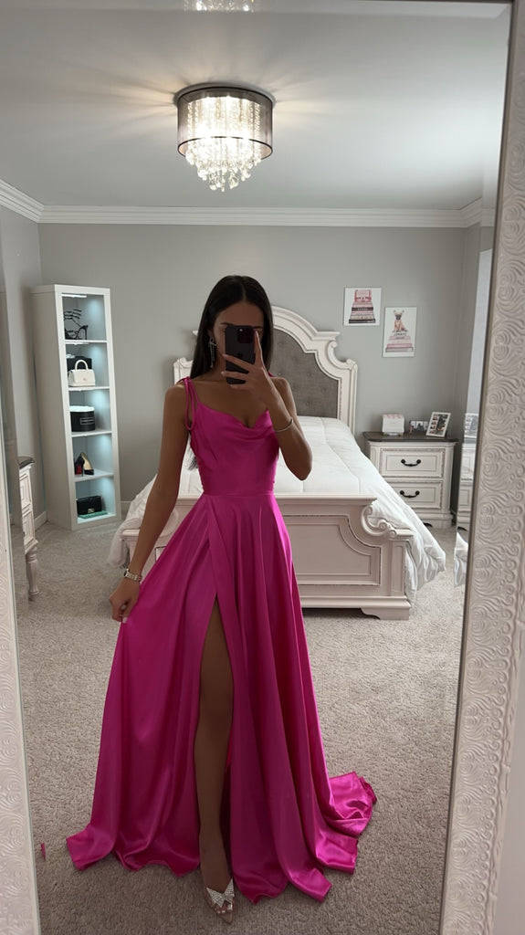 ladies hot pink dress ZAPAKA Women Prom Mermaid Halter Sequin Evening Dress With Slit, Fuchsia / US16W and impossible to ignorethe Sochi Gown in Hot Pink is made for the spotlight Ladies Dresses Quiz Hot Pink