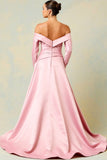 OFF SHOULDER SWEETHEART NECKLINE DRAPE SKIRT GOWN