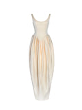 Udana Butter Yellow Drop Waist Tulip Gown