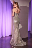 FULLY EMBELLISHED STRAPLESS GOWN