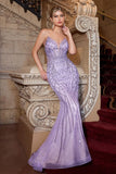 CRYSTAL STRAPLESS EMBELLISHED MERMAID GOWN