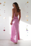 BLOSSOM PINK CORSET SATIN GOWN