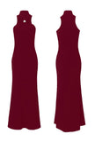 BROOCH HALTER LOOK MAXI DRESS