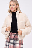 SHERPA JACKET WITH FRONT POCKETS