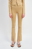 HIGH WAIST PANTS WITH FRONT SLITS