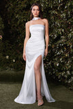 SATIN STRAPLESS BRIDAL GOWN