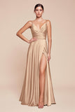 SOFT SATIN A LINE SWEETHEART NECKLINE GOWN