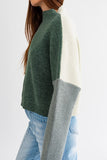 COLORBLOCK OVER SIZED SWEATER