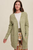 TWO POCKET OPEN FRONT CARDIGAN