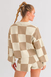 CHECKERED SWEATER PULLOVER SWEATER