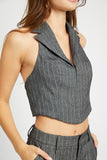 HALTER NECK TOP WITH OPEN BACK
