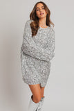 LONG SLEEVE SEQUIN MINI DRESS