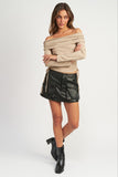 OFF SHOULDER RUCHED TOP