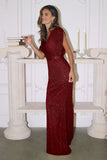 SEQUIN SHORT SLEEVE GOWN
