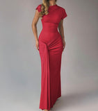 BODYCON RUCHED MAXI GOWN