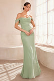 CHIFFON OFF SHOULDER GOWN