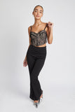 LACE CORSET TOP WITH DETACHABLE STRAPS