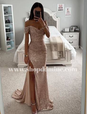 ROSE GOLD RUCHED GOWN