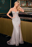 EMBELLISHED POINT CHEST GOWN