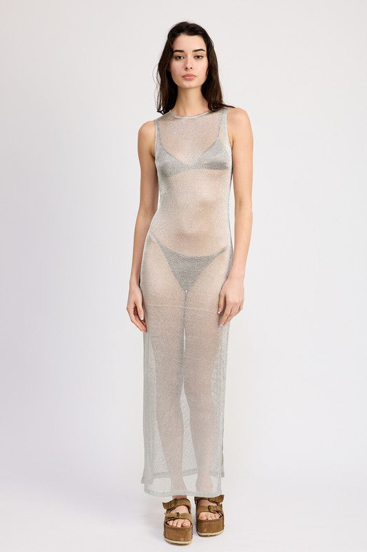 新品未着用】LONG VEST SET SHEER DRESS