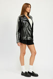 OVERSIZED MOTO PU JACKET