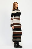 STRIPE MAXI BODYCON DRESS