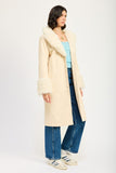 TRENCH-COAT MI-HAUT EN FAUSSE FOURRURE