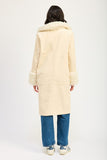 CAPPOTTO TRENCH MEDIO IN PELLICCIA SINTETICA