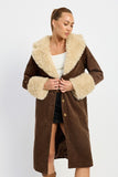 CAPPOTTO TRENCH MEDIO IN PELLICCIA SINTETICA