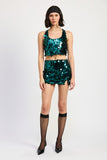 SEQUIN RACER BACK TOP