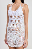 CROCHET MINI DRESS WITH CROSSED BACK