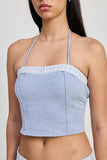 HALTER NECK CROPPED TOP