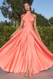 INTERCHANGEABLE SATIN A LINE GOWN