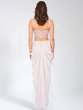 CANDICE CHAMPAGNE CRYSTAL EMBELLISHED CORSET GOWN