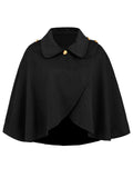 Collared Neck Cropped Cape Top Jacket